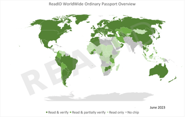 Countries with ReadID NFC