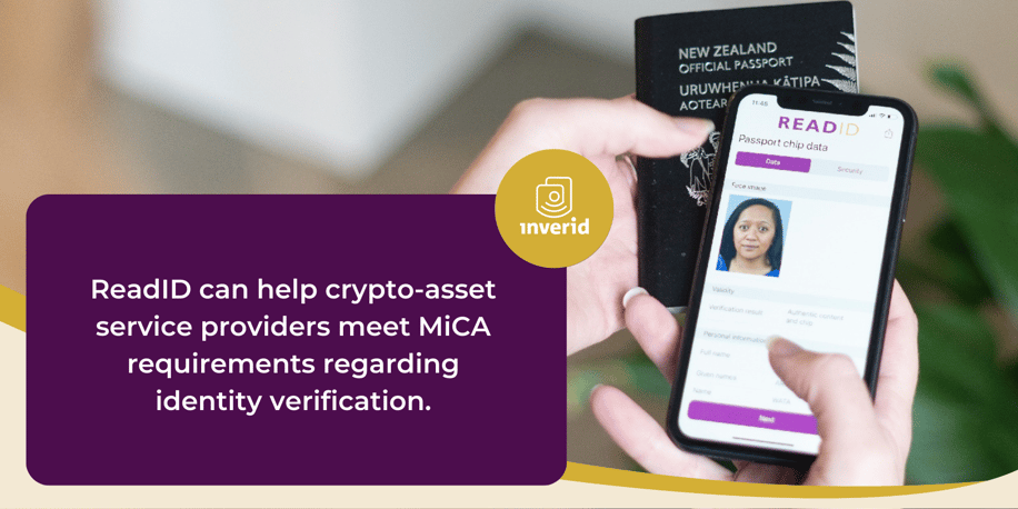 MiCA requirements for identity verification