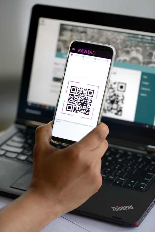 ReadID Ready scan QR code from website