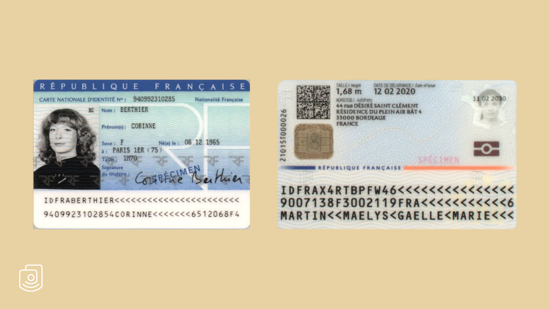 Specimen French ID card