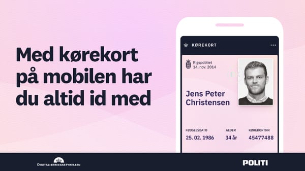 Danish police driving license app header