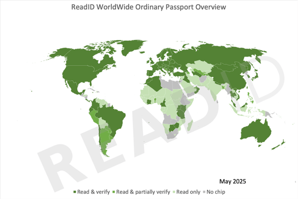 ePassports coverage map 2025